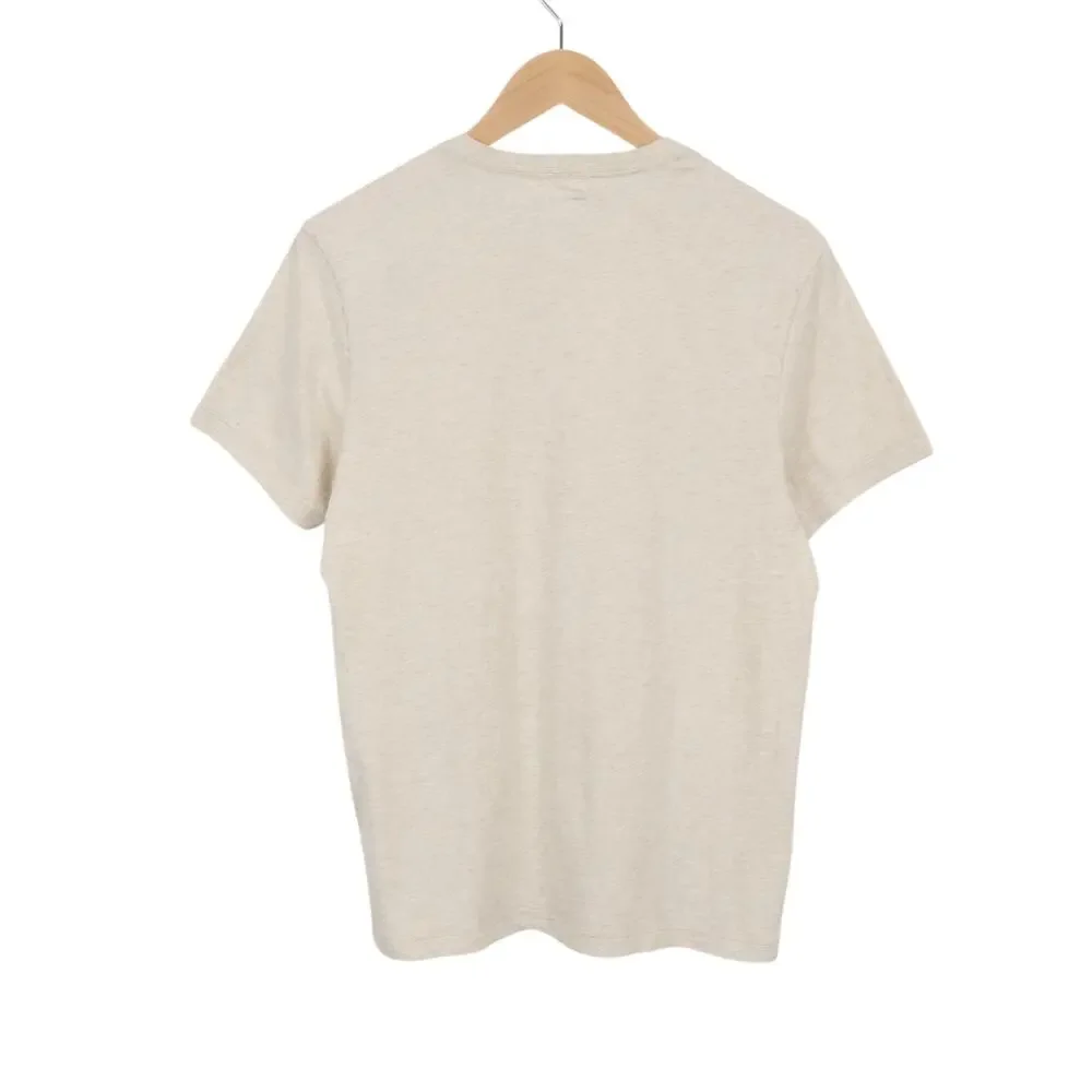 J.Crew Men's Broken-in Short Sleeve Pocket T-Shirt Heather Ecru Size Small NWT